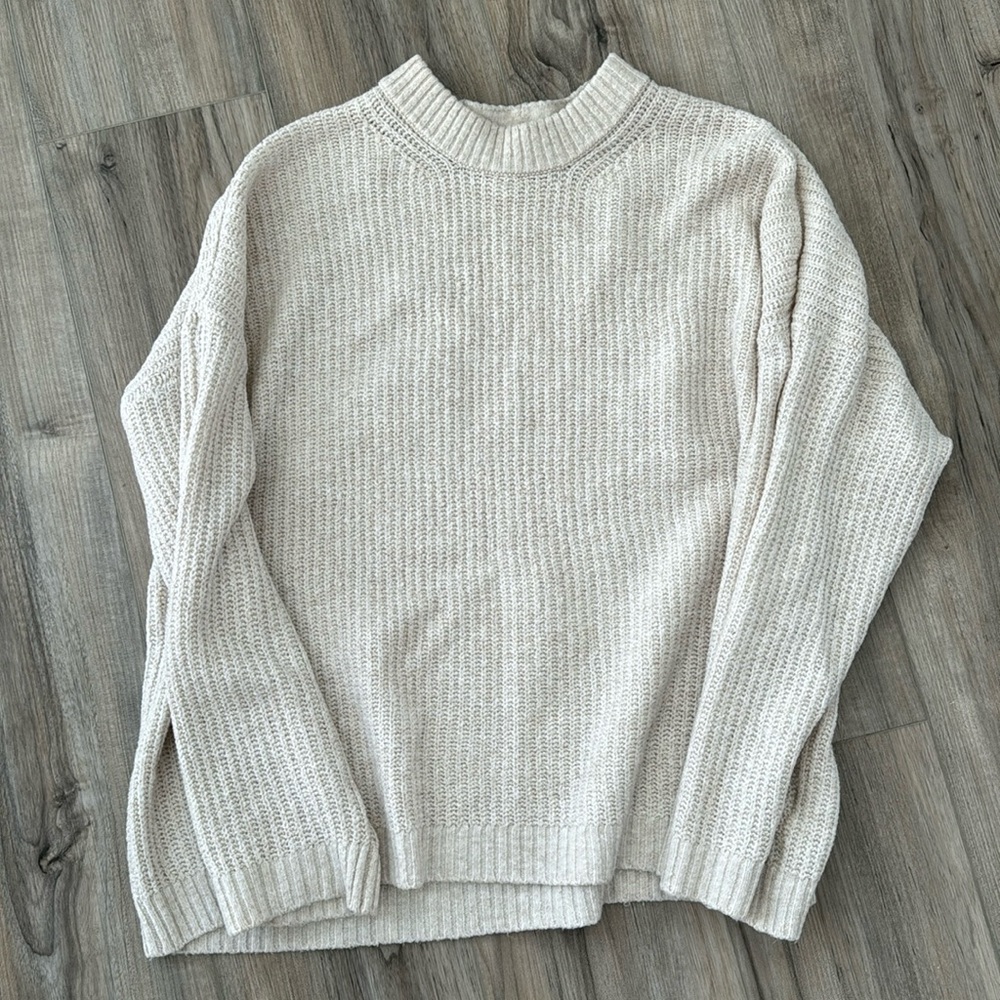 American Eagle - Knit Oversized Crewneck Sweater -L